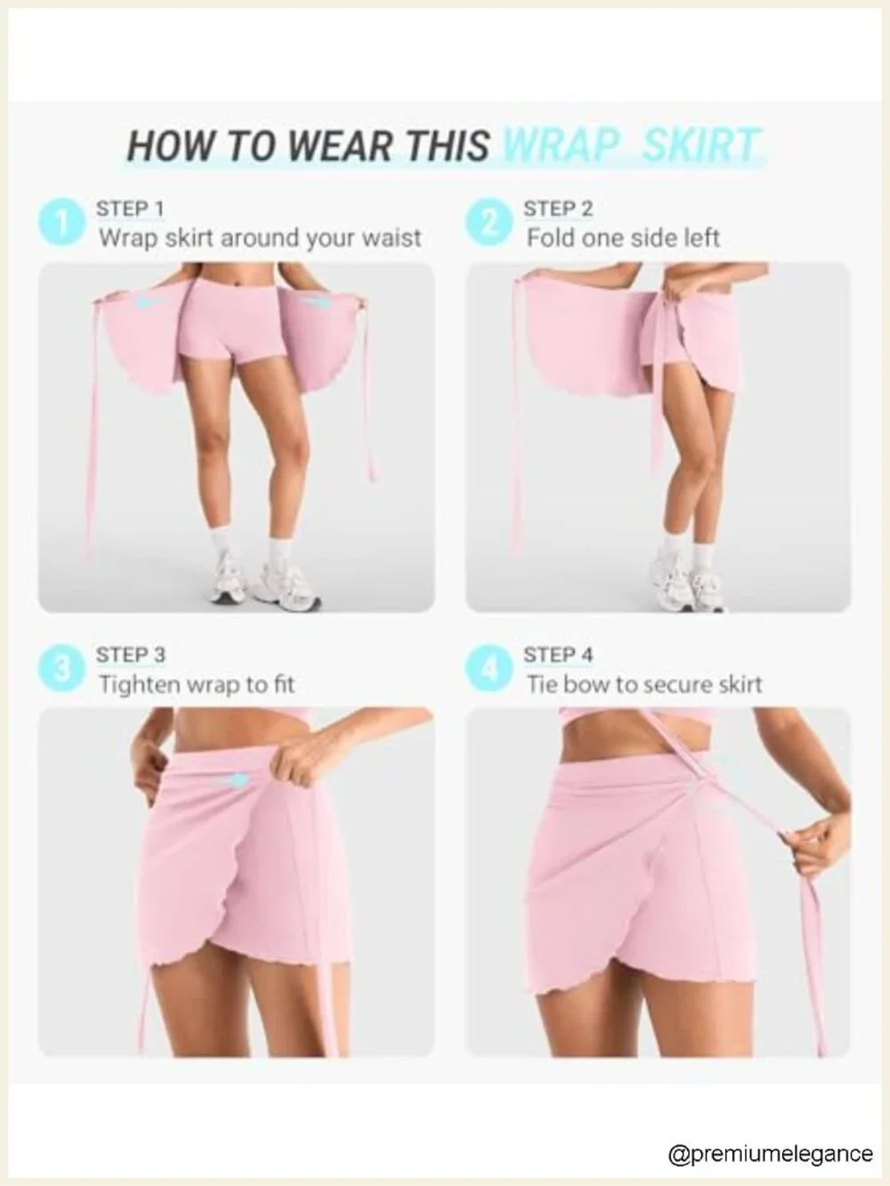 Ballet Wrap Skort with Shorts - Active Mini Skort for Tennis Yoga Pilates